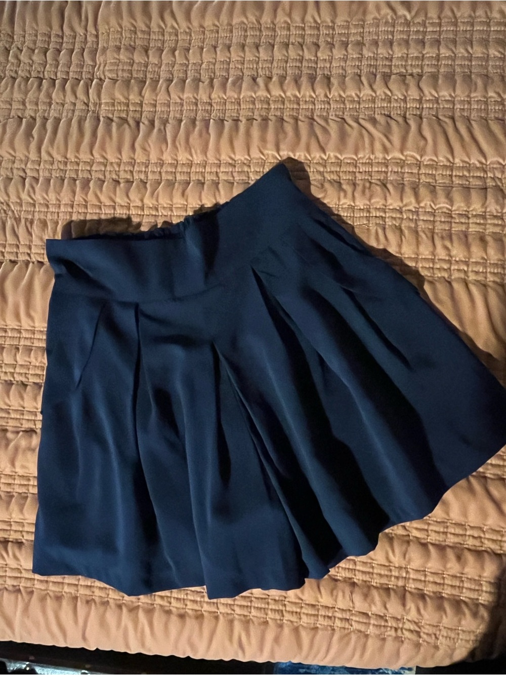 Navy Flowy Loose A-Line Women's Shorts